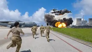 Emergency Takeoff Warning! Dozens of US Eurofighter Typhoon Jet Pilots Scramble at Full Speed