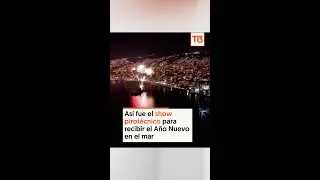 Así fue el show pirotécnico para recibir el Año Nuevo en el mar