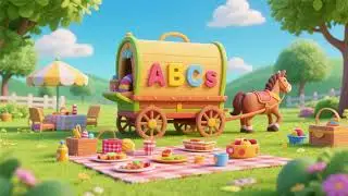 Horse Carriage Picnic ABCs 🐴🛺🔤 | Learn ABCs & Colors | Nursery Rhymes & Kids Songs