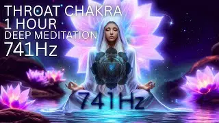 741Hz Throat Chakra 1 Hour Deep Meditation | Clear Expression & Inner Truth