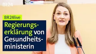 Was wird aus Bayerns Kliniken? Regierungserklärung von Gesundheitsministerin Gerlach | BR24live