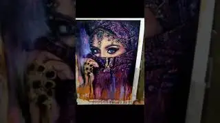 Oil painting tape removal 😍 #shorts