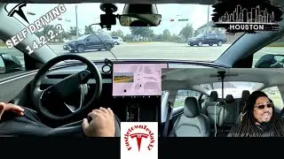 TESLA SELF DRIVING 14.2.2.2 PICKING UP LUNCH ORDER (HOUSTON AREA)