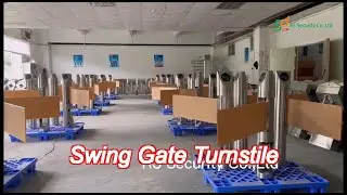 Hospital Dc Brushless Swing Turnstiles Barriers Aluminium Alloy Barcode System Wing Gate Security Eq