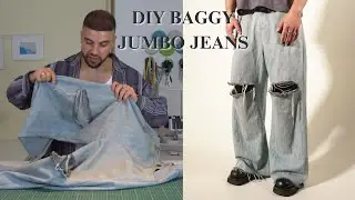 DIY Jumbo Baggy Jeans Schnittmuster Pattern Nähanleitung / WY 04