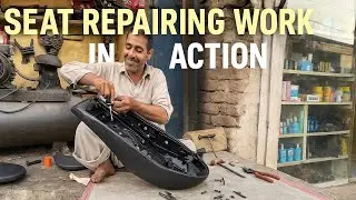 Motorcycle Seat Repairing Work in Action | Real Workshop Skills | #makingseat #seework