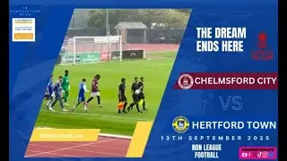 CHELMSFORD CITY V HERTFORD TOWN FA CUP #football #nonleague #facup