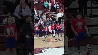 Basketball show. Kennedy dribblers. DB basketball court.