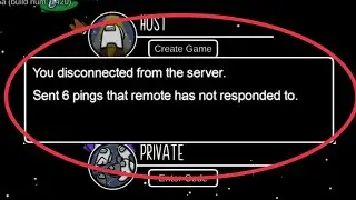 Among Us Fix You disconnected from the server. Sent 6 pings that remote has not responded to problem