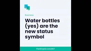 Newest status symbol? Your water bottle