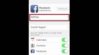 iPhone Facebook Settings