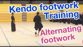 Kendo Footwork Training (4)：Alternating footwork  by Sakamoto Takashi