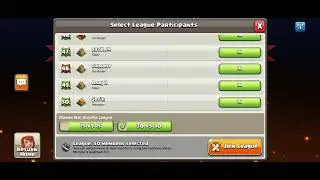 how to start cwl in coc | selection of members | Must select all members, can be changed later war