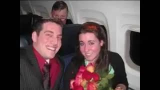 best proposal on an airplane Hillary and Daniel