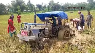 JCV DOZER VS SWARAJ TRACTOR-after the tractortrapped in the field