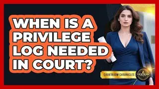 When Is A Privilege Log Needed In Court? - Courtroom Chronicles