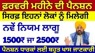 ਪੰਜਾਬ ਪੈਨਸ਼ਨ 2500 | 2500 Pension | Budapa Pension Scheme| #2500pension #pension #pensionscheme 