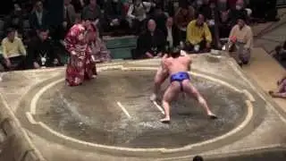 阿武咲 vs 双大竜 2015大相撲一月場所7日目 Ounosho vs Sotairyu SUMO