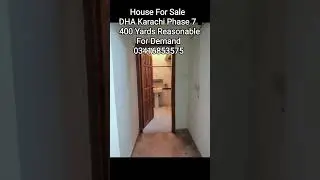 DHA Karachi Phase 7 corner Banglow For Sale 400 yard Corner 2+3 Bedrooms two gate detail 03416853575