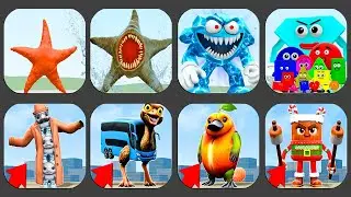 I MADE GIANT STARFISH SEA MONSTER VS ROBLOX MONSTER DIAMOND VS ALL ROBLOX SAVE THE SHAPES !