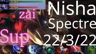 Nisha Spectre vs Templar Assassin, Monkey King, Earthshaker - simply fat - dota2