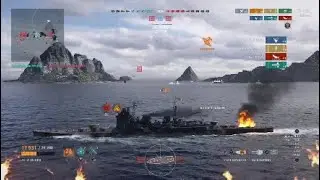 World Of Warship Legends -  VI MYOKO.  Pushing to victory and cleaning areas