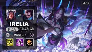 Irelia vs Yasuo Top - KR Master - Patch 25.13 Season 15