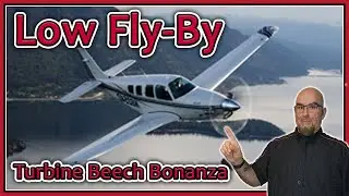 Beech Bonanza B36TC PT6A-21 Turboprop Low Fly By | Thrilling Aviation Moment