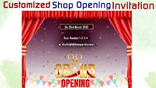 Shop Opening Invitation| Free PSD Download | Opening Poster | Photoshop Tutorial| KM Arts and Edits