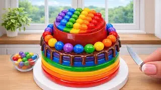 Miniature Rainbow Cake Decorating With Chocolate 🌈 Mini Rainbow Cake Recipe Ideas