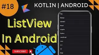 ListView in android studio 2024 | listview | list view in android | listview in android kotlin