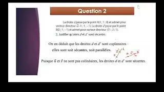 Exercice de géométrie analytique de l'espace #3