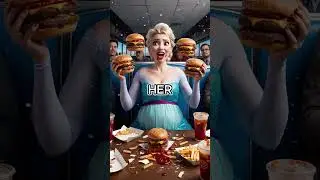 Elsa Gets Fat & Ruins Her Figure - Watch Her Devour Many Burgers