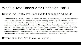 Text-Based Art - Definitions and History. Word Art Defined, Explained, Answered. Text Art Histories.