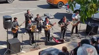Mariachi performance on main street, Jerome Az on Spook Weekend, October 2023.
