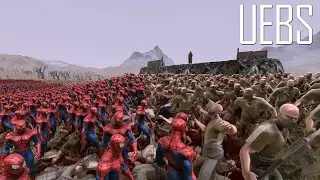 23.000 Spiderman vs 21.000 Bandits- Ultimate Epic Battle Simulator 2- UEBS 2