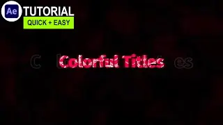 Colorful Title Text Reveal Tutorial | After Effects | No Plugins | Roy Creations