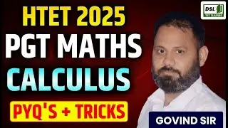 HTET PGT Maths 2025 | Calculus LIVE | Increasing & Decreasing Function | Govind Sir