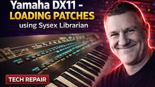 Yamaha DX11 - Loading Patches using Sysex Librarian ( patches available for download )
