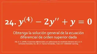 24. y^(4)-2y''+y=0. Homogéneas con coeficientes constantes