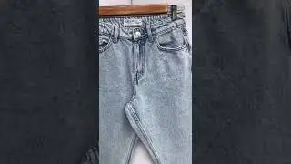 Women Steel Blue High Waist Mom Jeans