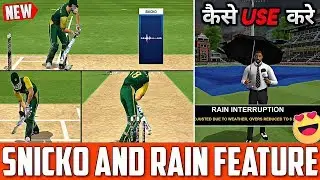 How To Use Rain And Snico Feature | Real Cricket 18 1.9 Update | Use Ultra Edge Real Cricket 18