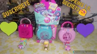 abriendo SHOPKINS LIL SECRETS, shopkins candado secreto, sweet candy shop,Lippy Lulu&acute;s make up salon