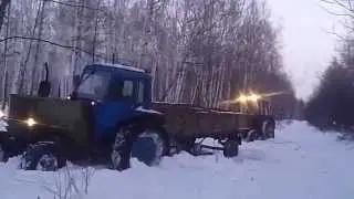Мтз-82мл с пустой телегой часть 2)