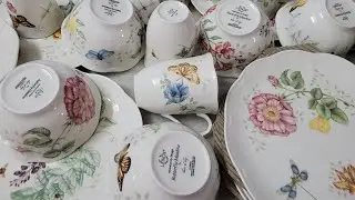 Unboxing Lenox Butterfly meadow 24-Piece Dinner Set
