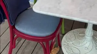 Megan's outdoor table bases in custom finishes