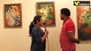 Rabindranath Das, Contemporary Painter from West Bengal at Habitat Centre, Delhi | VRNeighbours