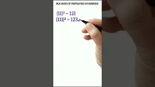 SQUARE OF REPEATED NUMBERS #short #youtubeshort