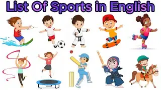 List Of Sports || Names of Sports In English With Pictures || Types of Sports and Games in English