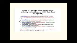System Resilience, High Availability and Fault Tolerance for CISSP Exam